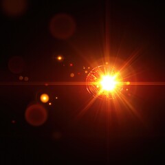 Poster - Brilliant sun illuminating the darkness with striking brightness creating an enigmatic atmosphere