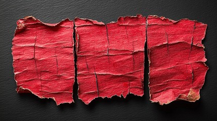 Poster - Smooth piece of bright red paper isolated on a clean white background for creative use