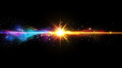 Poster - Explosive burst of bright light creating a stunning visual impact and evoking a sense of wonder