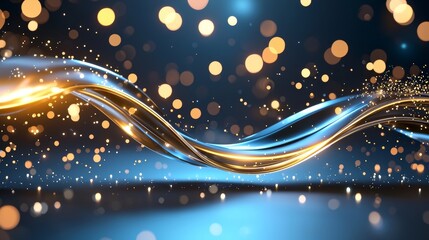Poster - Dynamic flow of light and color abstract design digital art studio environment close-up viewpoint visual harmony