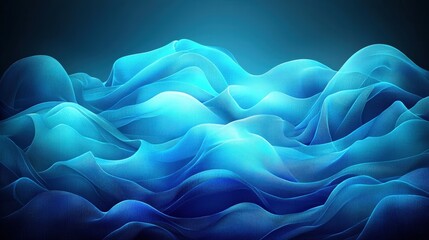Poster - Dynamic blue wave captured in motion evoking a sense of power and serenity of nature