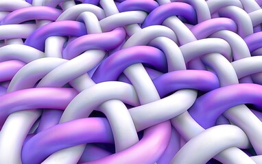 Poster - Colorful interwoven design abstract art digital graphics vibrant environment close-up view modern aesthetic