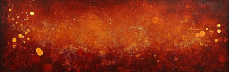 Poster - Warm bronze and deep red sparkles create a vibrant abstract background full of dynamic energy