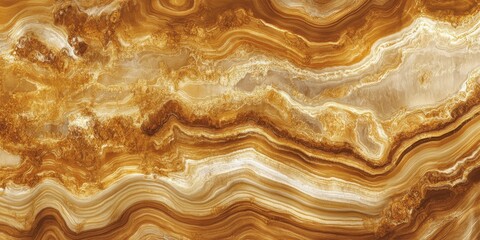 Aufkleber - Wood grain texture illustration featuring warm hues of amber and gold with intricate patterns and swirls
