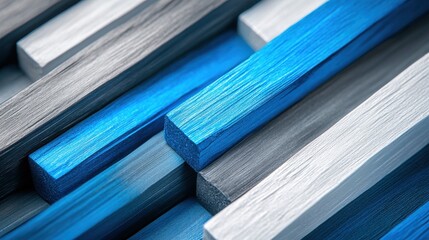 Aufkleber - Elegant gradient of pencil strokes showcasing a blend of blue and gray hues for artistic inspiration and creativity