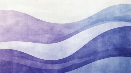 Aufkleber - Elegant pencil strokes create a smooth gradient with flowing curves in soft purple and blue hues across the canvas