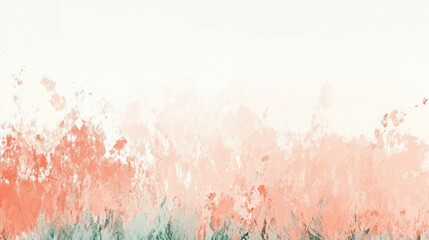 Poster - Pastel peach and mint fields create a serene landscape perfect for relaxation and inspiration in nature