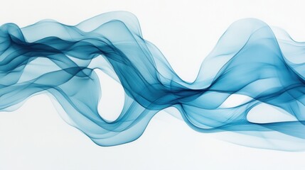 Leinwandbilder - Flowing lines in gradient indigo create a serene and calming visual experience in a modern design setting