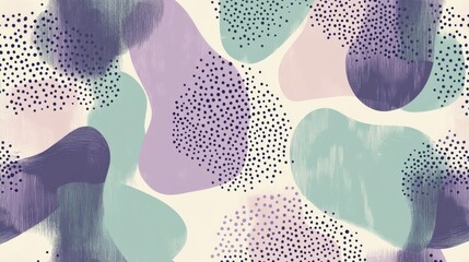 Leinwandbilder - Muted lavender abstract dotted design featuring soft shapes and subtle textures