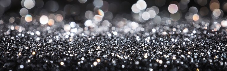 Leinwandbilder - Sophisticated glittery texture using a gunmetal gray palette creating an elegant ambiance in low light conditions