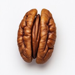 Poster - Discovering the rich texture and flavor of a perfectly roasted pecan nut in natural light