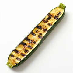 Poster - Grilled zucchini spear with perfect char showcasing vibrant colors and seasonal freshness from a summer cookout