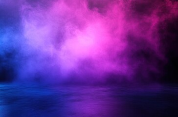 Poster - Ethereal Colorful Smoke Background for Creative Projects and Artistic Design with Shades of Purple and Blue