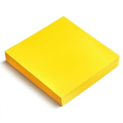 Poster - Bright yellow sticky note pad lying flat on a clean surface for organizing and reminders in any workspace