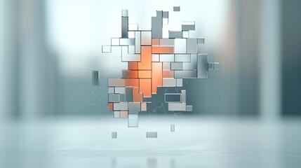Poster - Avant-garde digital collage of fragmented mirrors reflecting different time periods, surreal and philosophical, deep and thought-provoking, masterful lighting and composition