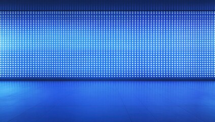 Poster - Illuminated Blue LED Wall Background for Modern Design, High-Tech Environments, Event Spaces, or Artistic Installations