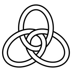 Poster - Intricate Black Celtic Knot Symbolic Pattern in Simple Outline