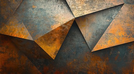 Poster - Abstract Metallic Textures with Geometric Lines and Background