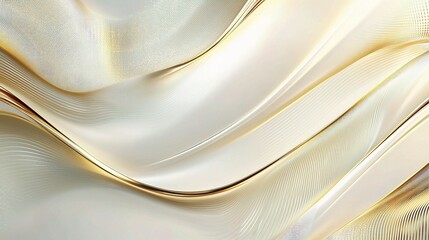 Poster - Abstract Modern Background with Metallic Lines and Elegant Flow