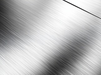 Poster - Smooth Brushed Stainless Steel Surface with Reflections and Textures for Modern Design and Industrial Applications