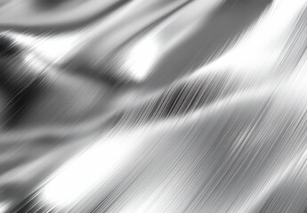 Poster - Soft flowing silver fabric texture with smooth folds and subtle light reflections, creating an elegant and sophisticated background for various design projects
