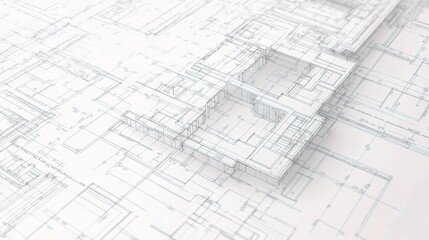 Poster - Detailed Architectural Blueprint for Modern Residential Design