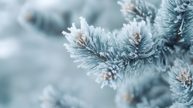 Beauty of Icy Crystals, Resilience, and Winter Harmony