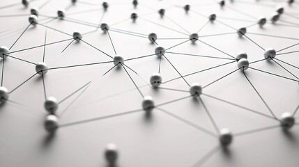 Poster - 3D Representation of Business Network with Lines and Nodes