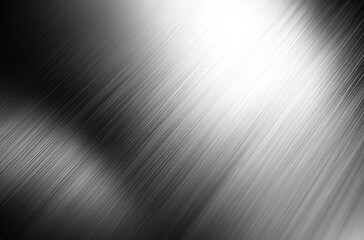 Poster - Textured Silver Surface with Vertical Brush Strokes and Light Reflections for Modern Artistic Background or Design Use