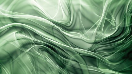 Poster - Swirling emerald green fluid shapes with marbled texture. Background image of 3D rendering digital wave with green wavy line. Digital art for abstract and dynamic design. Fluid and liquid. AIG51.