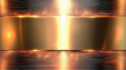 Poster - Smooth Abstract Metallic Background with Shiny Textures and Lines