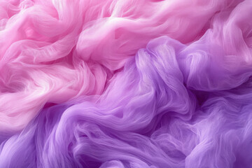 Poster - Soft, flowing pink and purple tulle fabric create a dreamy, ethereal texture.