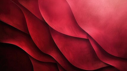 Fototapete - Red flowing fabric with a gradient on a soft red background. Abstract textile design with red fabric pattern or smooth digital wave flowing and floating background. Motion shot of digital wave. AIG51.