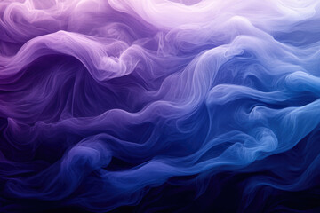 Poster - Abstract swirling blue and purple smoke or fabric, creating a dreamy, ethereal texture.