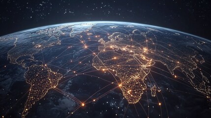Poster - Digital Representation of a Global Network with Bright Connections