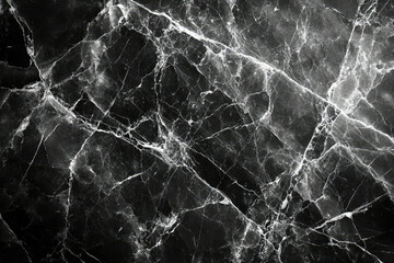 Aufkleber - Black marble texture with intricate white veining, creating a luxurious and elegant background.