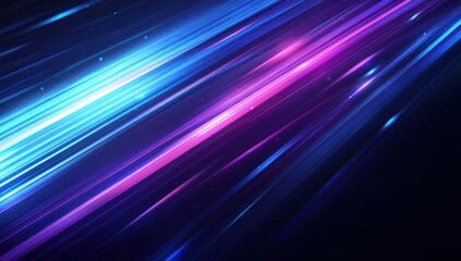 Poster - Vibrant Light Trails in Blue and Pink Shades Creating a Dynamic and Energetic Background for Abstract, Futuristic or Tech-Themed Designs