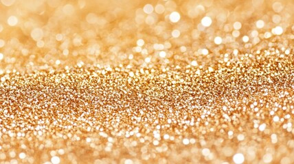 Aufkleber - Abstract Golden shimmer glitter surface creates a sparkling bokeh effect, ideal for festive backgrounds and holiday designs
