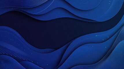 Poster - Modern Abstract Blue Vector Background with Elegant Lines and Patterns