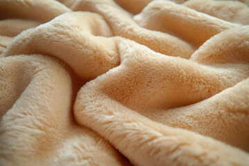 Poster - Soft, plush beige faux fur fabric texture. Luxurious and cozy.