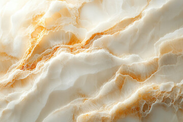 Poster - Cream and orange onyx marble texture, swirling patterns, luxurious stone background.