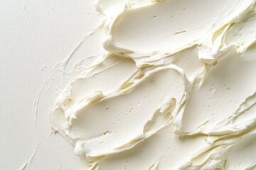 Aufkleber - Creamy white texture spread across a blank surface, capturing the essence of culinary artistry and creativity in dessert preparation