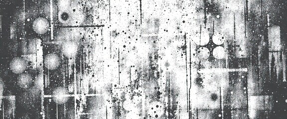 Poster - Abstract illustration with dynamic splatters and textures captivating visual experience