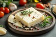 © Vlad - Asiago Cheese Quarter on Plate. Italian Diary Gastronomy Isolated
