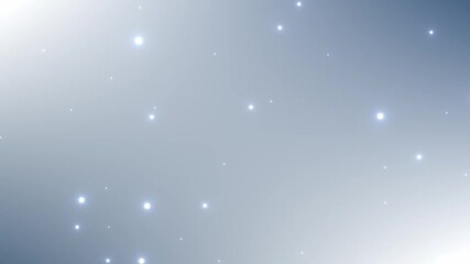 Poster - Magic energy floating light particles mystical animation, grey blue smooth gradient background
