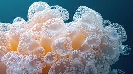 Poster - Abstract art displaying a collection of organic bubble shapes