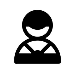 Aufkleber - Driver, person, avatar, user, profile, steering, wheel. Icon for driving, transportation, and user representation. Use on navigation, car, or profile sites.