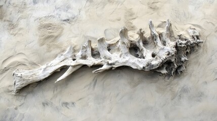 Poster - Weathered Wood Branch Laying Atop Fine Textured Sand