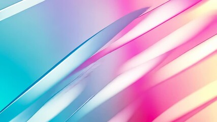 Poster - Pink and blue gradient abstract background with diagonal shapes and light effects creating a dynamic and modern composition video 4k