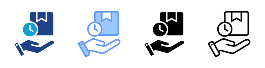 Poster - Delivery icon set multiple style collection